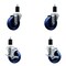 Service Caster 4'' Solid Poly Wheel Swivel 1-1/2'' Expanding Stem Caster Set 2 Brakes, 4PK SCC-EX20S414-SPUS-2-TLB-2-112 - alternate 1
